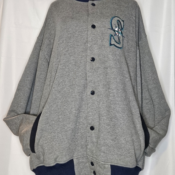 Vintage Mens XL Genuine Merchandise Mariners button up sweater jacket - Picture 2 of 9
